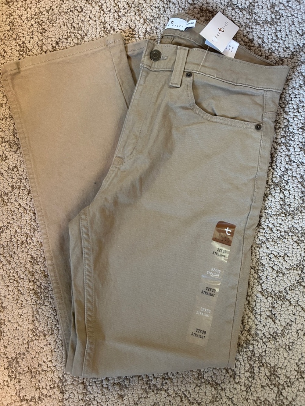 True Craft Men's Straight-Leg Khaki Chinos - Light Tan